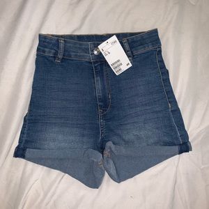 H&M high waisted denim shorts